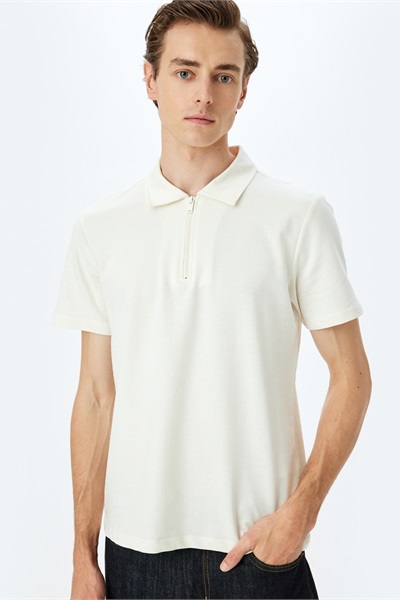 Koton Erkek T-shirt 5SAM10005MK EKRU