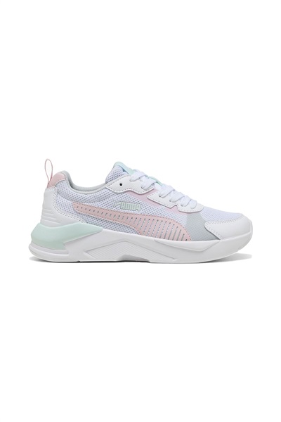 Puma X-Ray 3 LT Jr Unisex Spor Ayakkabı 401493-04 White-Rose Mauve-Peaceful Blue