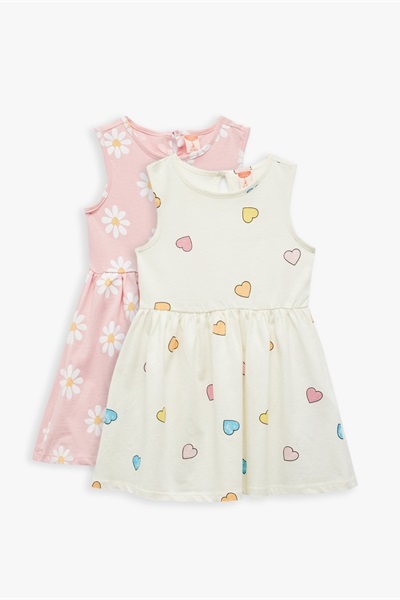 Koton Kız Bebek Şort Takım 5SMG10109AK PEMBE DESENLİ