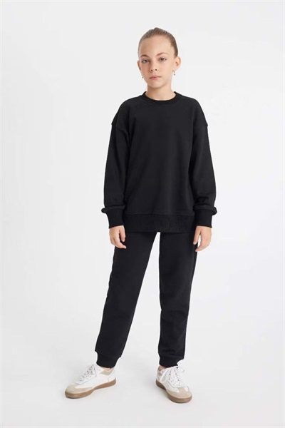 Defacto Kız Çocuk Eşofman Alt Y1226A6/BK81 BLACK