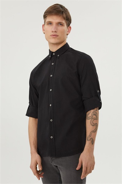 Loft Uzun Kol Erkek Gömlek Lf2027896 BLACK