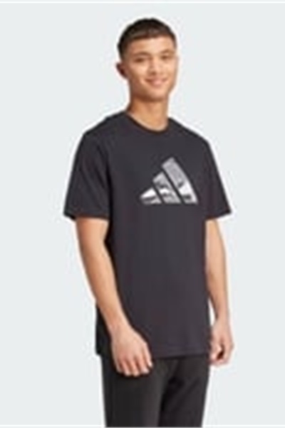 Adidas M Camo Logo Erkek T-Shirt Jm6381 BLACK