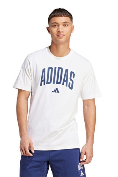 Adidas M Collegia Erkek T-Shirt Jm6416 WHITE