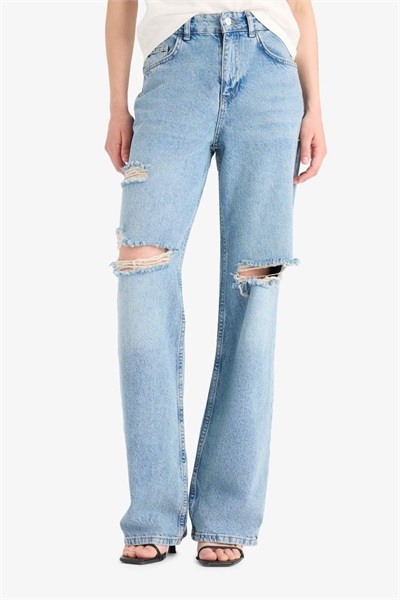Defacto Kadın Jean Pantolon E8016AX/NM28 MID BLUE
