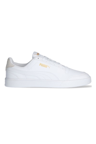 Puma Shuffle Unisex Spor Ayakkabı 309668-08 White-White-Team Gold