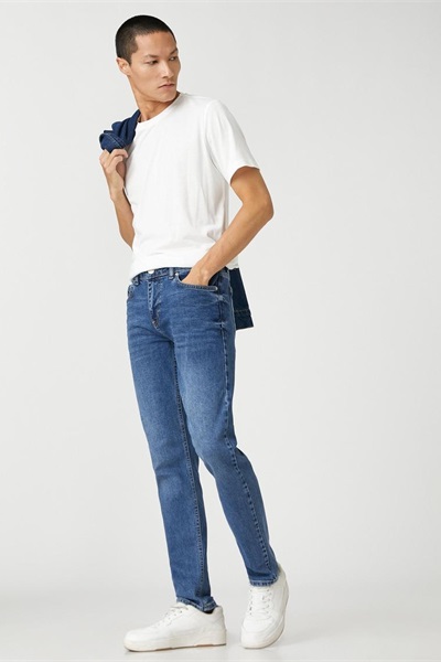 Koton Erkek Jean Pantolon 6Wam40067Nd ORTA İNDİGO