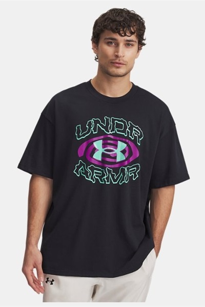 Under Armour Ua M Hwt Hoops Hoopnotic Ss Erkek T-shirt 1390190-001 Black / Comet Green