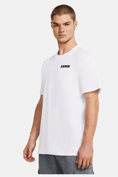 Under Armour Ua Hw Armour Label Ss Erkek T-shirt 1382831-100 White / Black
