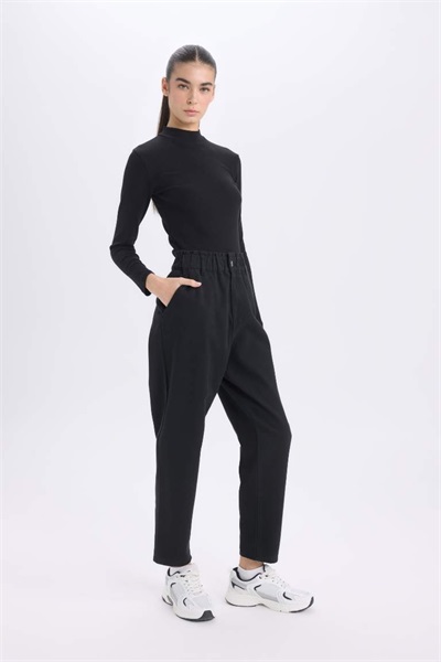 Defacto Kadın Kanvas Pantolon S2790Az/Bk81 BLACK