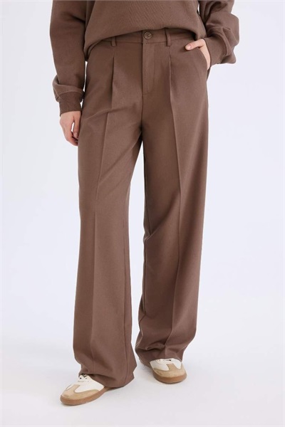 Defacto Kadın Kanvas Pantolon D4360Ax/Bn142 BROWN