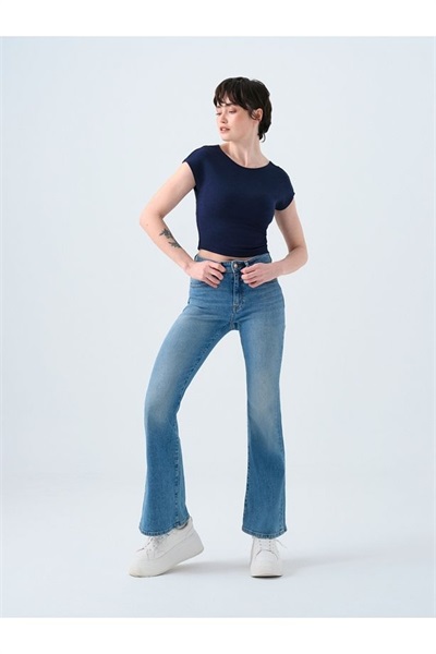 Loft Flare Slım Kadın Jean Pantolon Lf2037066 LIGHT BLUE WASH