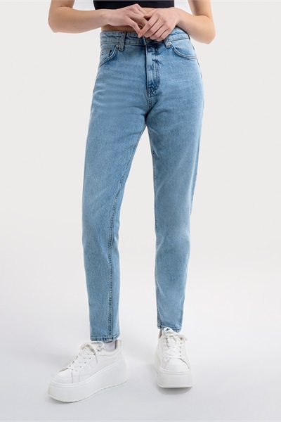 Loft Mom Jane Kadın Jean Pantolon Lf2036157 LIGHT WASH