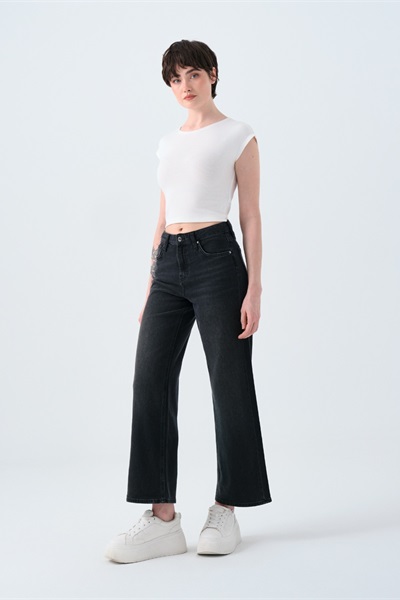 Loft Kadın Kanvas Pantolon Lf2040252 BLACK