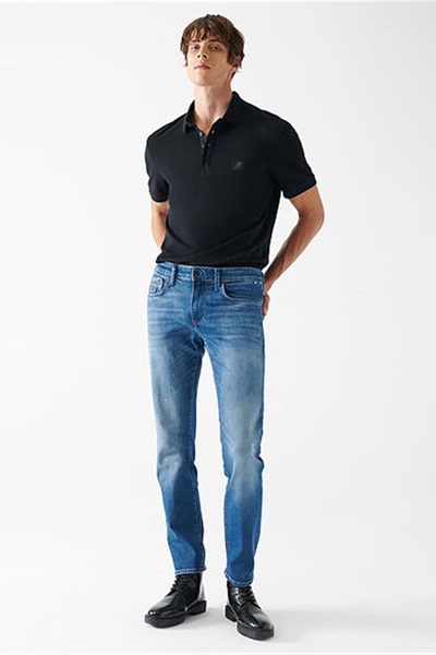 Mavi Marcus Erkek Jean Pantolon M0035189633 Mid Indigo Ultra Move