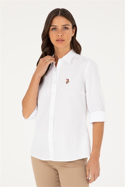 Woxcolor024Y U.S. Polo Assn. Kadın Gömlek 1840387 Beyaz
