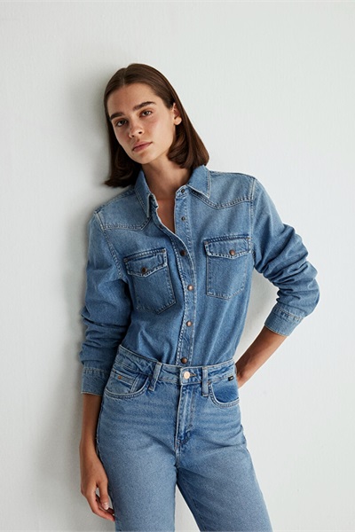Mavi Angela Mid Kadın Gömlek M1210819-87754 Mid Used Classic Denim