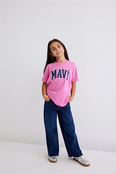 Mavi Logo Kız Çocuk T-Shirt M7610109-71033 Tatlı Pembe