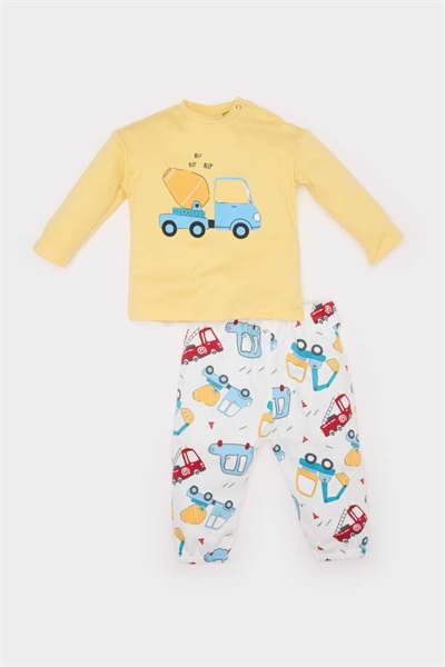 Defacto Erkek Bebek Sweat Takım E2396A5/YL501 YELLOW