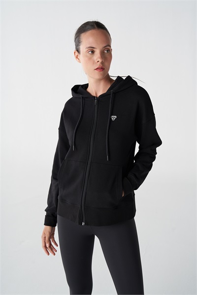 Hummel Hml T-Ic Icona Zip Hoodie Kadın Ceket 921774-2001 BLACK
