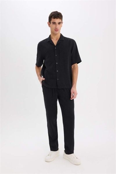 Defacto Erkek Kanvas Pantolon D6144Ax/Bk81 BLACK