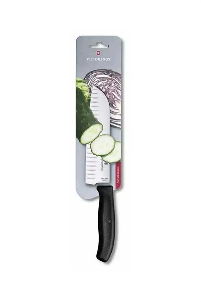 6.8523.17B Vıct.Santoku Bıçağı Kanallı Ağ. Blisterli Vıctorınox STD