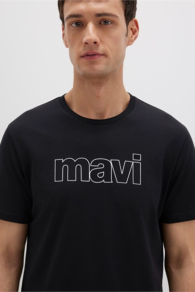 Mavi Logo Erkek T-Shirt M065781-900 Siyah