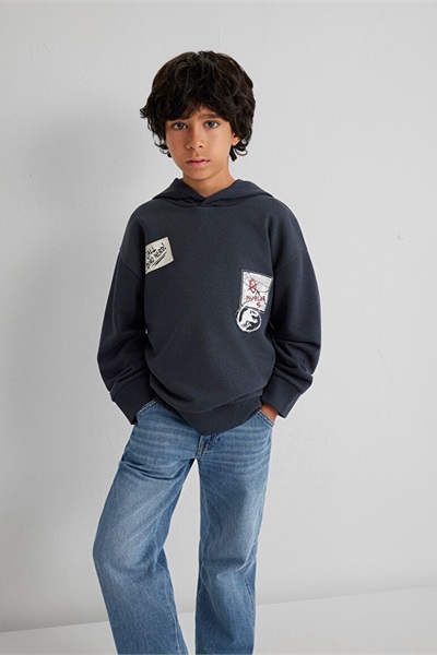 Mavi Jurassic Park Erkek Çocuk Sweat M6S10135-70087 Kömür