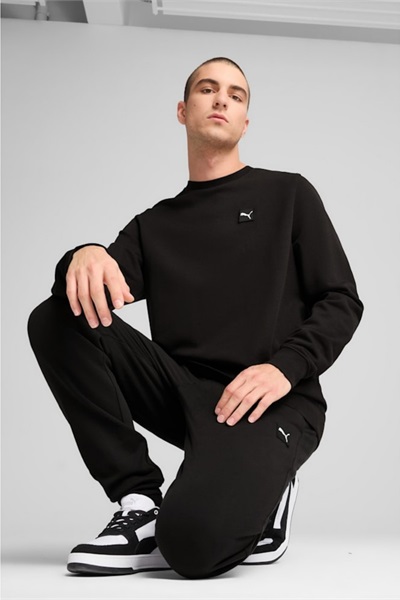 Puma Ess Elevated Crew Erkek Sweat 684727-01 BLACK