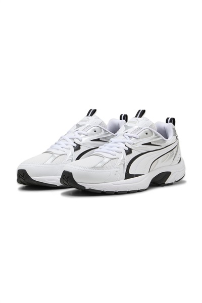 Puma Milenio Tech_ Unisex Spor Ayakkabı 402623-01 White-Black-Silver