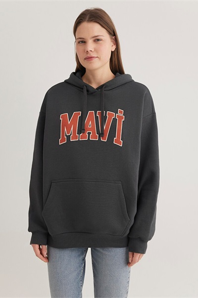 Mavi Logo Kadın Sweat M1600361-80106 Antrasit