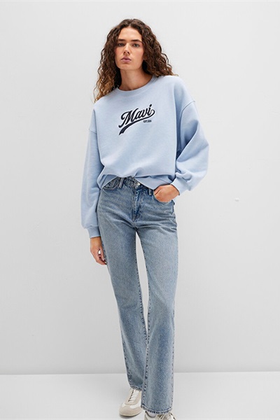 Mavi Logo Baskılı Kadın Sweat M1S10419-70813 Bebe Mavi