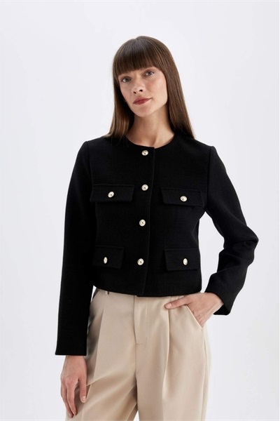 Defacto Kadın  Ceket D3161AX/BK81 BLACK