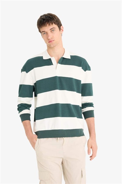 Defacto Erkek  Sweat F0857AX/GN536 D.GREEN