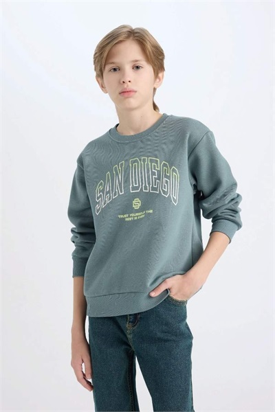 Defacto Erkek Çocuk  Sweat D3031A8/GN1249 DULL GREEN
