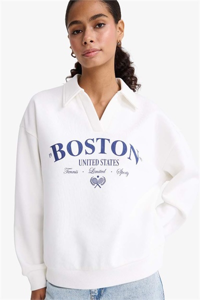 Defacto Kadın  Sweat F1064AX/ER105 ECRU