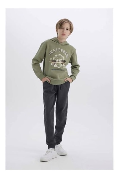 Defacto Erkek Çocuk  Sweat Takım D3601A8/KH461 Khaki