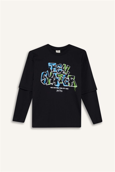 Defacto Erkek Çocuk Uzun Kol Sweat E9585A8/NV86 NAVY
