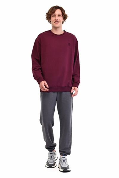 5W Mb Sn75 C Neck Sw 5Pr Lumberjack Erkek Sweat A102032527 BORDO