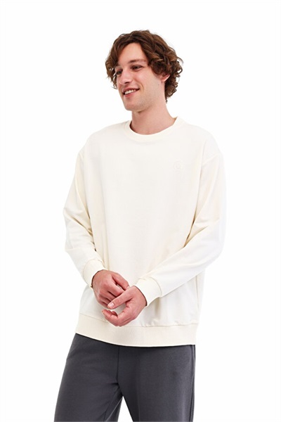 5W Mb Sn75 C Neck Sw 5Pr Lumberjack Erkek Sweat A102024364 EKRU