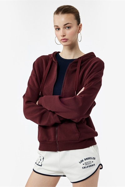 Koton Kadın Sweat 6Wal10113Ik BORDO