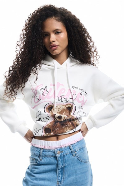 Koton Kadın Sweat 6Wal10135Ik EKRU