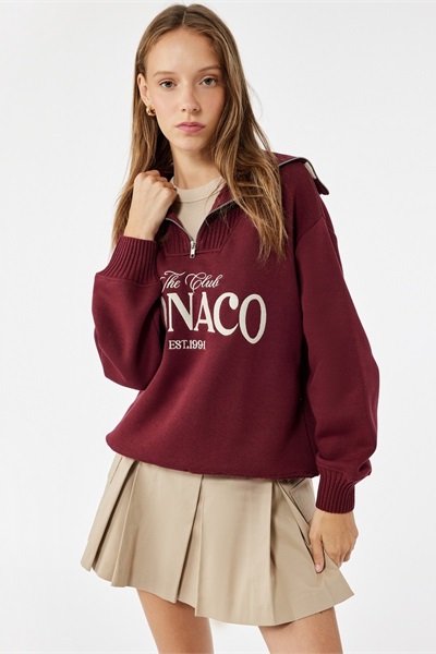 Koton Kadın Sweat 6Wal10156Ik BORDO