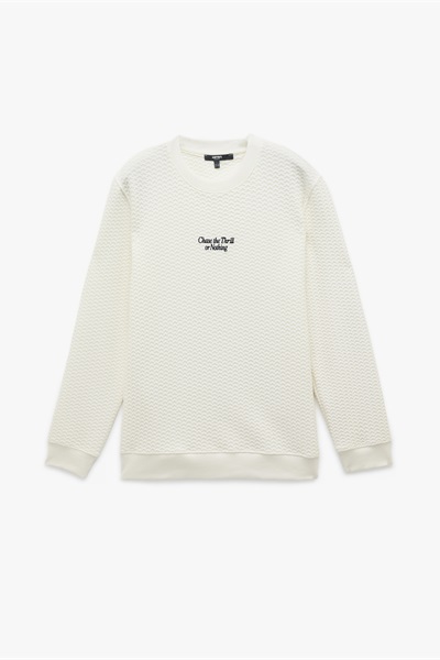 Koton Erkek Sweat 6Wam70075Mk BEYAZ