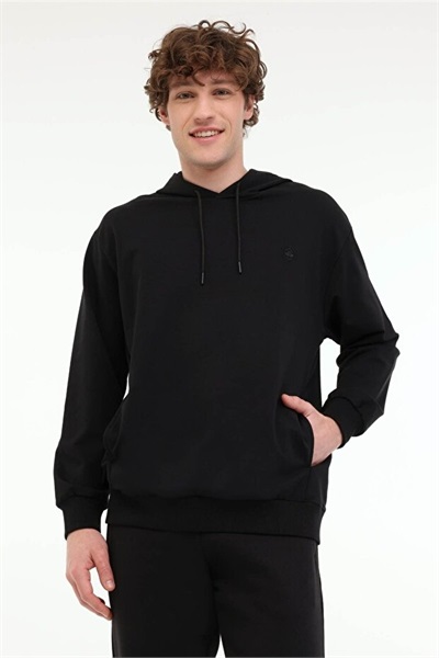 5W Mb Sn73 Hoodıe 5Pr Lumberjack Erkek Sweat A102024363 Sıyah