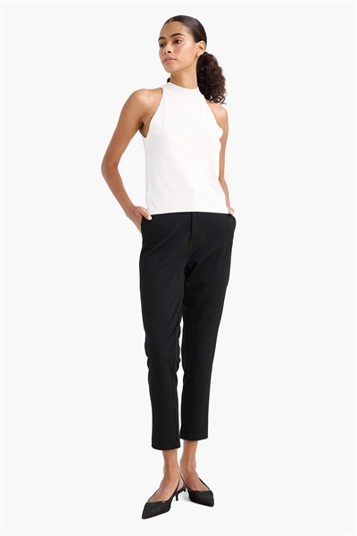 Defacto Kadın Kanvas Pantolon C1429AX/BK81 BLACK