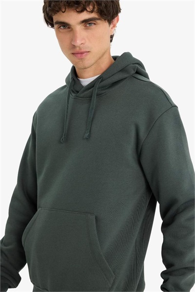 Defacto Erkek  Sweat X8283AZ/GN1155 D.GREEN