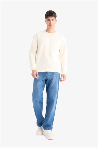 Defacto Erkek  Sweat T3777AZ/ER140 ECRU
