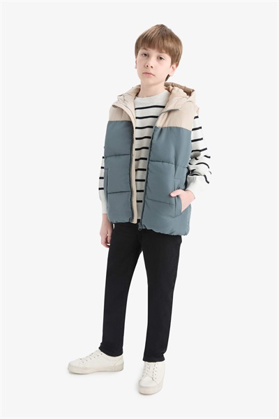Defacto Erkek Çocuk  Yelek F0297A8/GR314 GREY