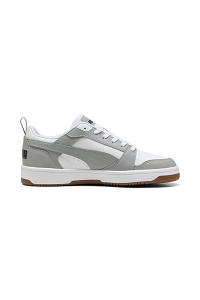 Puma Rebound V6 Low Unisex Spor Ayakkabı 392328-53 White-Gray Echo-blk