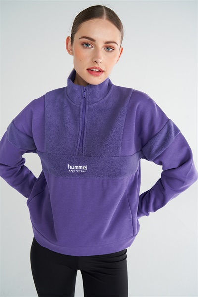 Hummel Hml Adur Zip Neck Sweatshirt Kadın Ceket 922347-2893 PURBLE OPULENCE